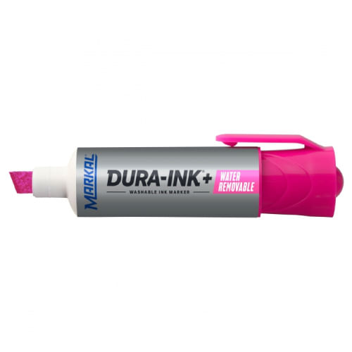 Marcador de tinta, DURA INK WASHAWAY, ROSA, Paquete 12- 48 pzs, Punta grande, 96301