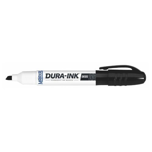 Marcador de tinta, Dura ink 55, Negro, Paquete 12- 48 pzs, Punta de cincel, 96529