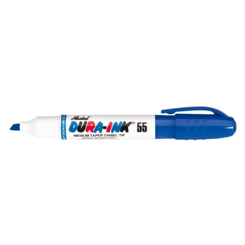 Marcador de tinta, Dura ink 55, Azul, Paquete 12- 48 pzs, Punta de cincel, 96530