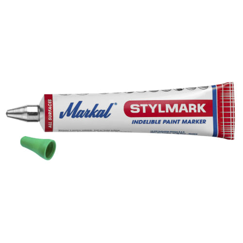 Marcador, Stylmark, Verde, Paquete 12- 48 pzs, Punta de acero, 96658