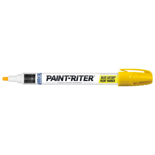Marcador base aceite, Paint ritter Valve action, Amarillo, Paquete 12- 48 pzs, Punta mediana, 96821