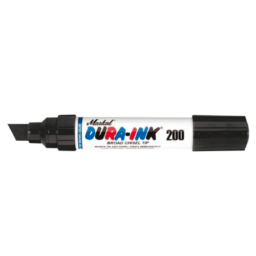 Marcador de tinta, Dura ink 200, Negro, Paquete 12- 48 pzs, Punta grande, 96917