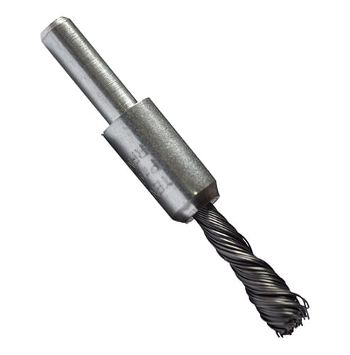 Cepillo de alambre trenzado,Espesor 1/4",Diámetro 3/8", cerda 0.014"