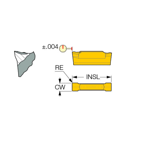 6003241 INSERTO DE CARBURO PARA RANURADO Y TRONZADO DE DOBLE FILO 3MM DGN 3002Z IC908 UNIVERSAL