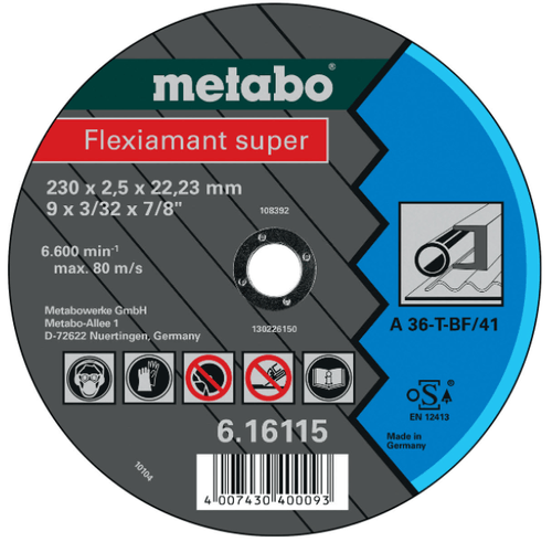 616111000 Flexiamant super 180x2,0x22,2 steel