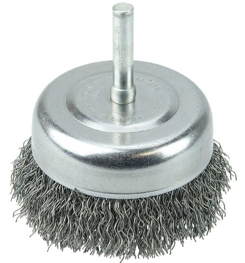 36230 CEPILLO DE COPA CON VASTAGO METAL DIAMETRO 3" CERDA 0.014"