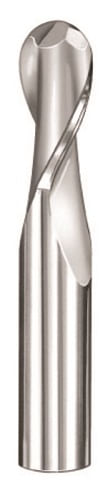 Cortador Vertical End Mills de Carburo de Tungseno Fraccional, Filos 2, EsfÃ©rico, d1  1/8", d2 1/8"