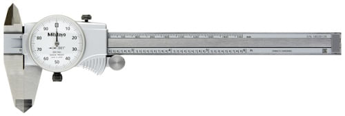 Calibrador de cuadrante cubierta plateada 0 - 6", 0.001"