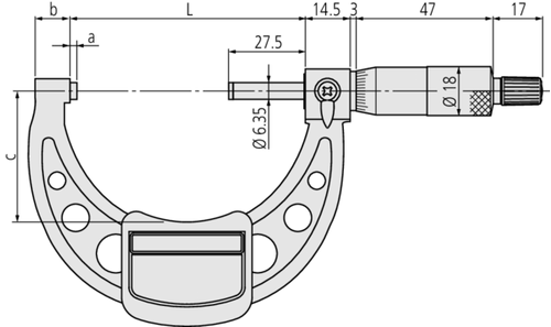 103-185 Micrometro De Exteriores con Trinquete  8-9 pulg