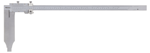 Calibrador Vernier de Puntas Largas, graduación 0.02 mm / 0.001 pulg, Intervalo 0 - 500 mm / 0 - 20 pulg (20.1 - 500 mm / 0.791 - 20 pulg)