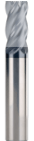 Z-Carb-AP 1/2" 4-Flute End Mill – Corner Radius, 1" LOC, Ti-NAMITE-X, Series ZPCR